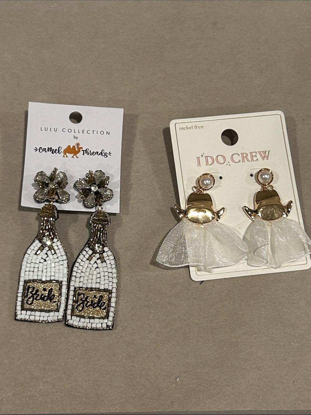 BRIDE Earrings - White/Gold